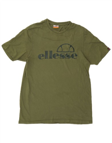 Ellesse Mens Graphic T-Shirt Top Medium Green OK02