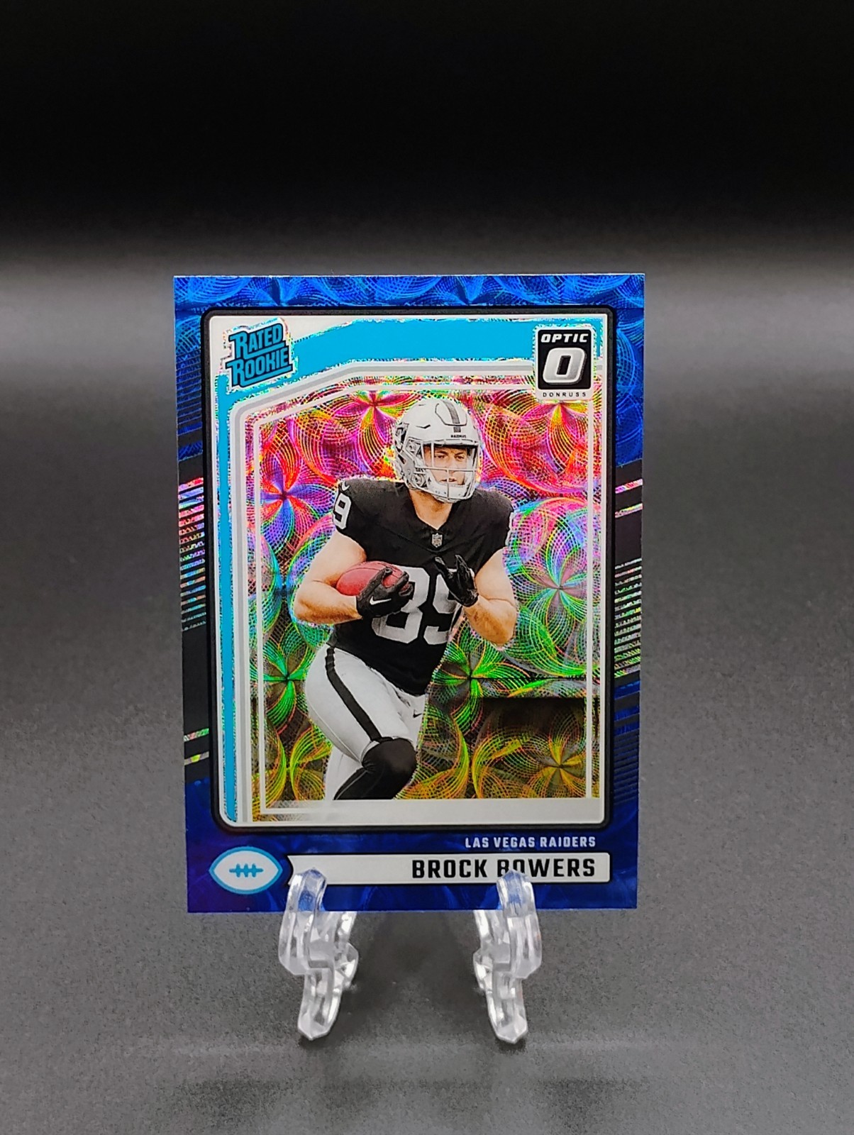 2024 Panini Donruss Optic Brock Bowers RC Rated Rookie Blue Scope #215