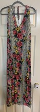 ASOS Floral Maxi Dress Sleeveless V-Neck Boho Summer Beach Dress Size 4