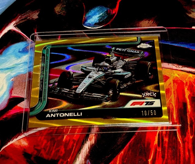 Kimi Antonelli 2025 Topps Chrome Formula 1 Red Refractor