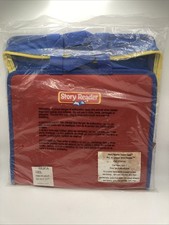 Story Reader Travel Zippered Vinyl Carrying Case Red Blue Handles New One