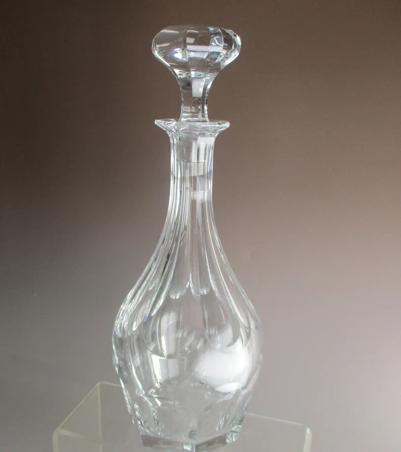 Baccarat Crystal Malmaison Courvoisier Decanter w/stopper 12" tall eBay
