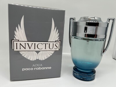 AQUA INVICTUS PACO RABANNE 3.4 FL oz / 100 ML Eau De Toilette Spray Sealed Box