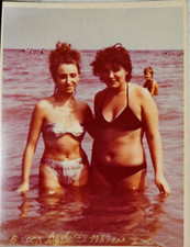 Vintage Photo Beautiful Girls in Swimwear on the Beach 1989 Azov sea Photo USSR