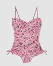 Joules Womens Delphine Swimsuit - Pink Painted Spots - 10