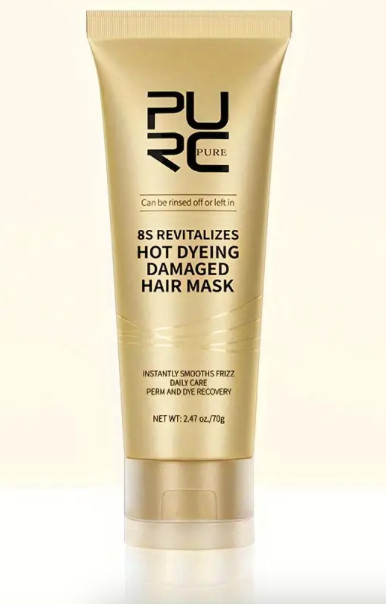 PURC 8S Mascarilla para Cabello Dañado Por Teñido en Caliente Revitalizante 70g