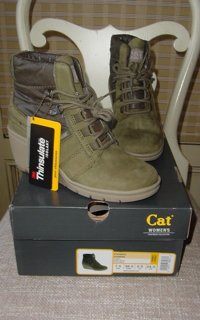 caterpillar wedge boots