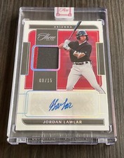 2022 PANINI THREE AND TWO JORDAN LAWLAR PATCH AUTO #ED 8/15 # AJ-JL