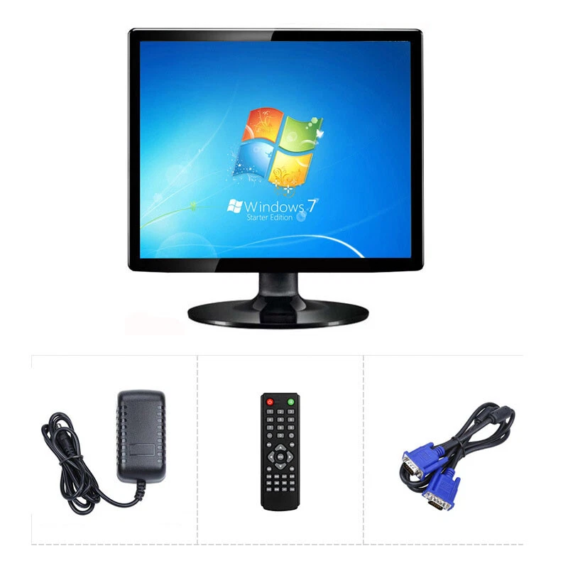 17'' Portable TV Screen HD VGA Computer PC Display HDMI CCTV Security Monitor - Image 4 of 4