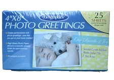 Geographics Photo Greetings High Gloss Photo Paper 4x8 with Envelopes NEW/Sealed