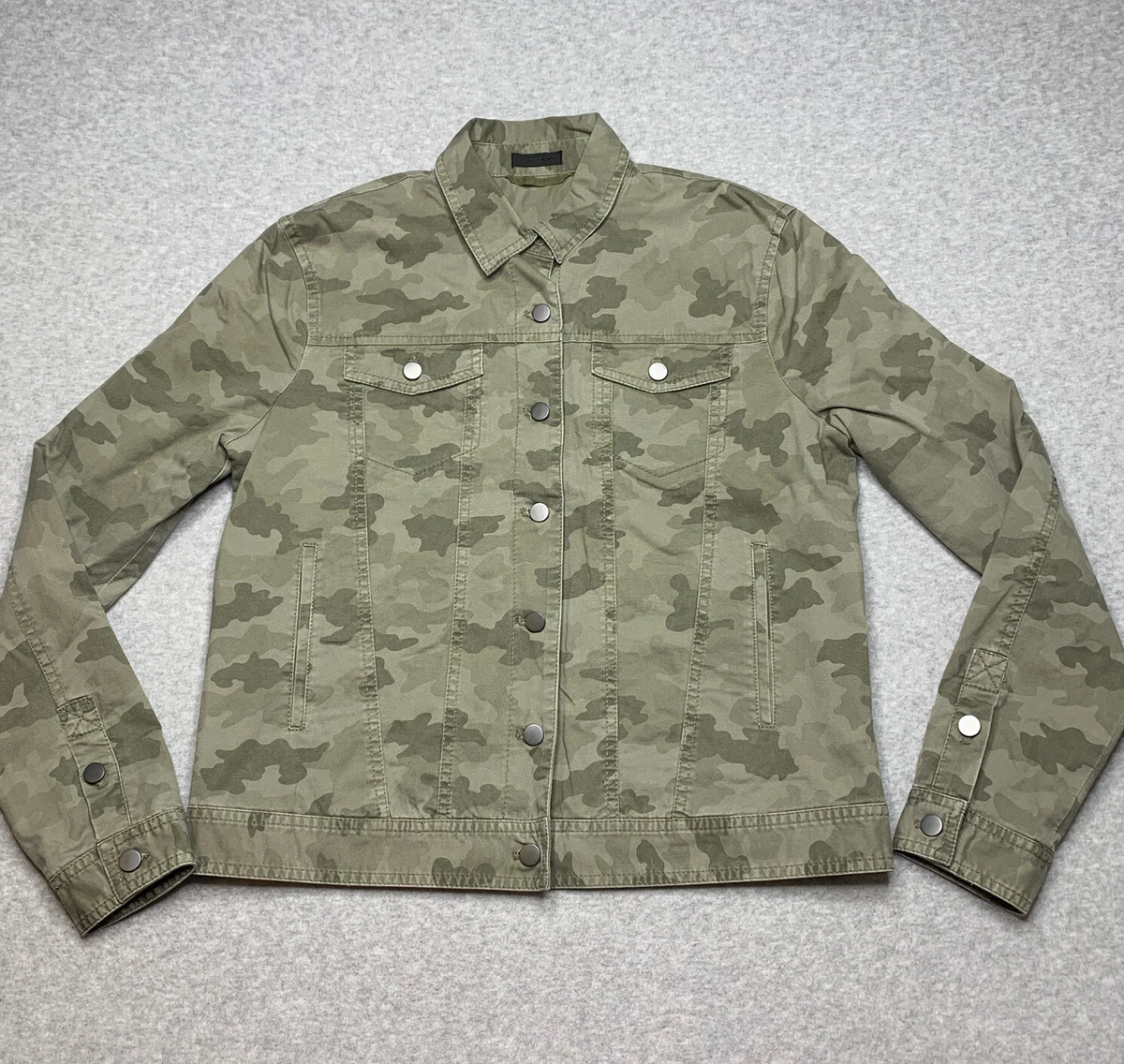 Twill Camo Print Hooded Jacket