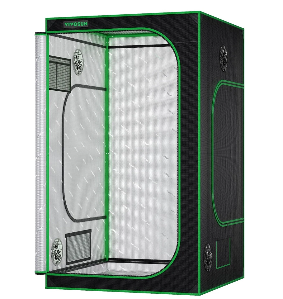 VIVOSUN Indoor Grow Tent 4'x4' Non toxic Mylar W/4" Inline fan kit,7-day Timmer - Image 2 of 4