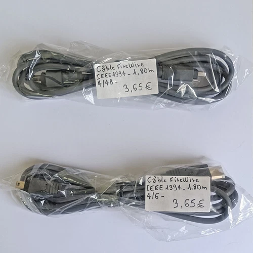 Câble Firewire IEEE 1394 -1m 80- Gris