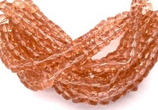 8mm Vintage 32cuts Fine Czech Rose Pink fire Polished Glass beads-200 Beads