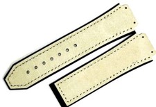 PLAIN LEATHER RUBBER WATCH BAND FOR HUBLOT WATCHES OF SIZE 19X26MM