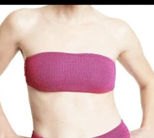 Tabitha Brown for Target Swimsuit Pink Two Tone Bandeau Top Large L No Strap