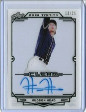 2019 Leaf Trinity HUDSON HEAD Clear Acetate Green Foil Auto RC /25 Pirates