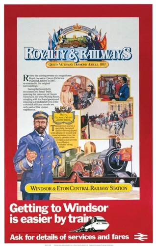 Vintage Royalty and Railways Art Print Railway Travel Poster A1/A2/A3/A4
