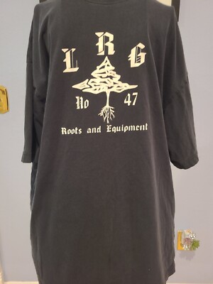 Mens Pre-owned LRG T-shirt - Roots And Equipment - Size L - Black Tshirt