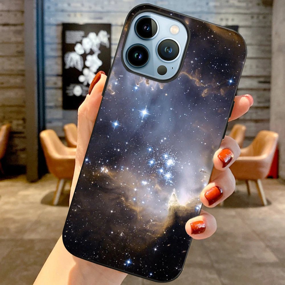 Phone Case Space Soft Silicone Cover For iPhone 11 12 Pro 13 14 Plus 15 Pro Max