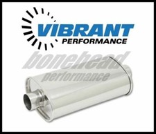 Vibrant 1103 Streetpower Oval Muffler 3 Inletoutlet Center-center Vibrant 1103 Streetpower Oval Muffler 3 Inletoutlet Center-center