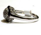 New 925 sterling silver black rhodium .25ct diamond halo ladies ring 3.3g womens — photo 3