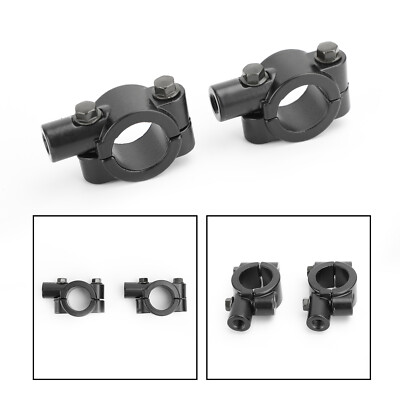 2x 10mm Linksgewinde Spiegelschellel Spiegelhalter für Motorrad 22mm Lenker M10