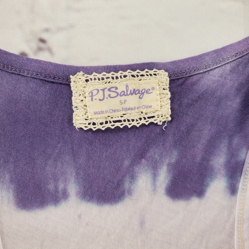 PJ SALVAGE Топ женщин маленький без рукавов бак галстук краситель пуловер круглый вырез - Изображение 2 из 4