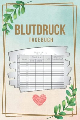 Blutdrucktagebuch A5 Blutdruckpass für 2 Jahre täglichen Messwerte für senior...