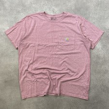 Carhartt Pocket T-Shirt Womens XL Crew Neck Workwear Tee, Pink