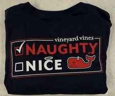 NWT Vineyard Vine  s Boys Naughty Nice Whale CHRISTMAS Long Sleeve Shirt XL 18