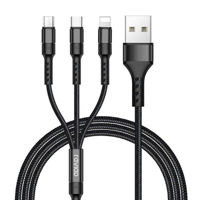3-in-1 USB Multi-Phone Fast Charging Cable for iPhone micro USB Type C Cable Typ