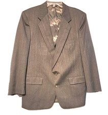 Christian Dior Mens Blazer 46R Charcoal Pinstripe Sports Coat Business Career