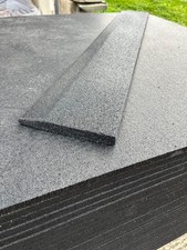New Rubber Gym Flooring 1m x 1m x 15mm black tiles Batch of 24 Seamless