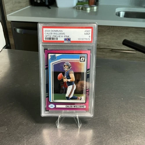 Panini 2024 Donruss Rated Rookie Caleb Williams #327 Optic Pink Prizm PSA 9