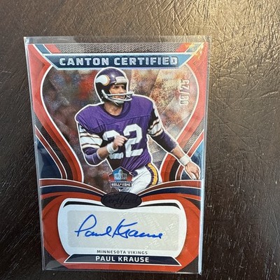 2022 Panini Certified - Canton Certified Paul Krause Mirror Red /25 Auto