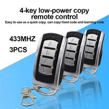 3pcs Garage Remote Electronic Gate Control 433mhz Gate Key Fob Command
