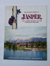 Canadian National Railways JASPER LODGE RESORT 1962 Foldout Poster Brochure