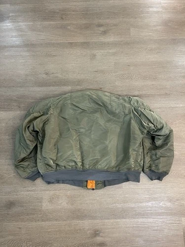 Vintage 80s Alpha Industries MA-1 Flight Bomber Jacket XXX-Large Olive Green USA image 6