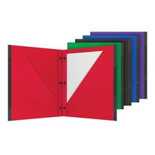 Oxford 2 Pocket Folder 5 Pack, Plastic Portfolios with Pack of 5 , Green