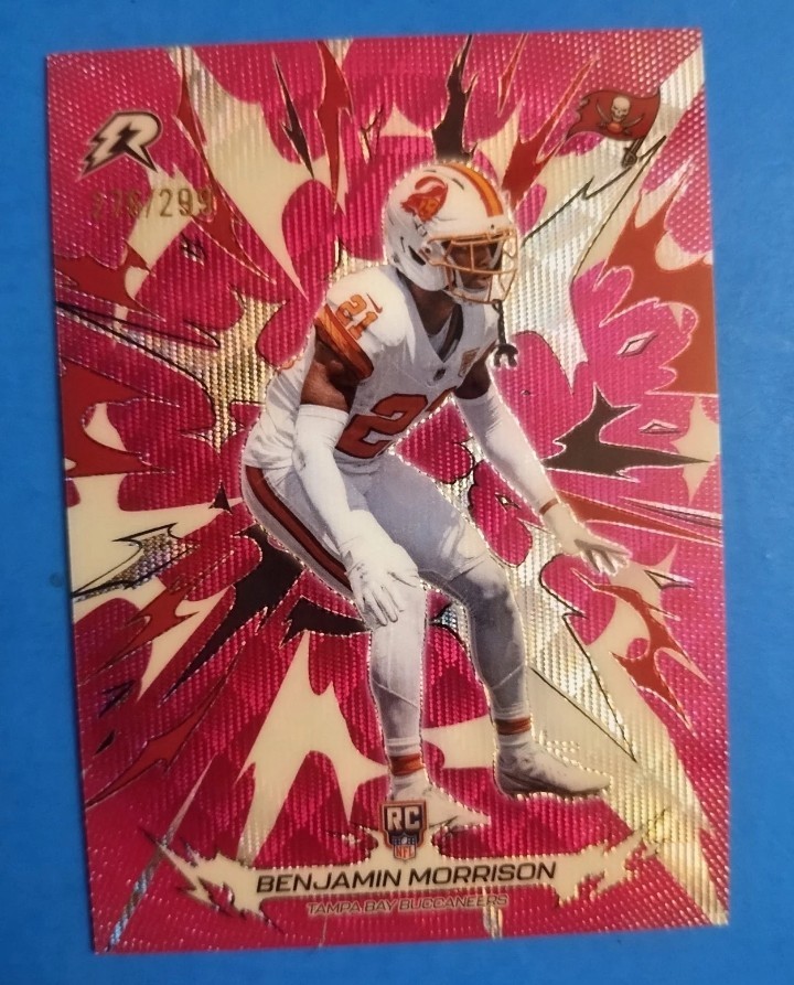2025 Topps Resurgence 🏈 BENJAMIN MORRISON (RC) #192 Magenta Surge /299 rookie