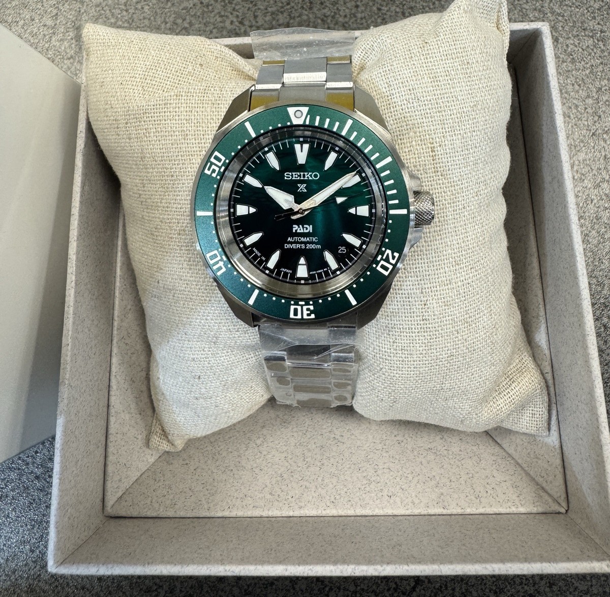 Seiko Prospex Sea Samurai PADI Divers Green Dial Special Edition Watch SRPL13