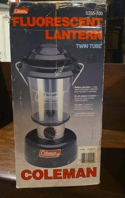 Coleman Lantern Twin Tube Fluorescent Battery Operated Model 5355-700 