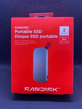 NEW - SanDisk Portable SSD - 2TB - USB C 3.2 Gen 2 SSD SDSSDE30-2T00