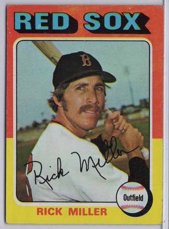 1975 Topps #103 Rick Miller in EX Condition Red Sox