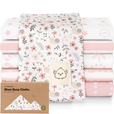 Organic Burp Cloths Baby Boy, Girl - 6-Pack Large Cotton Burping Cloths for