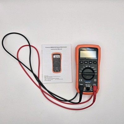 Crenova MS8233D Digital Multimeter Auto Range w Leads & Manual IEC61010-1