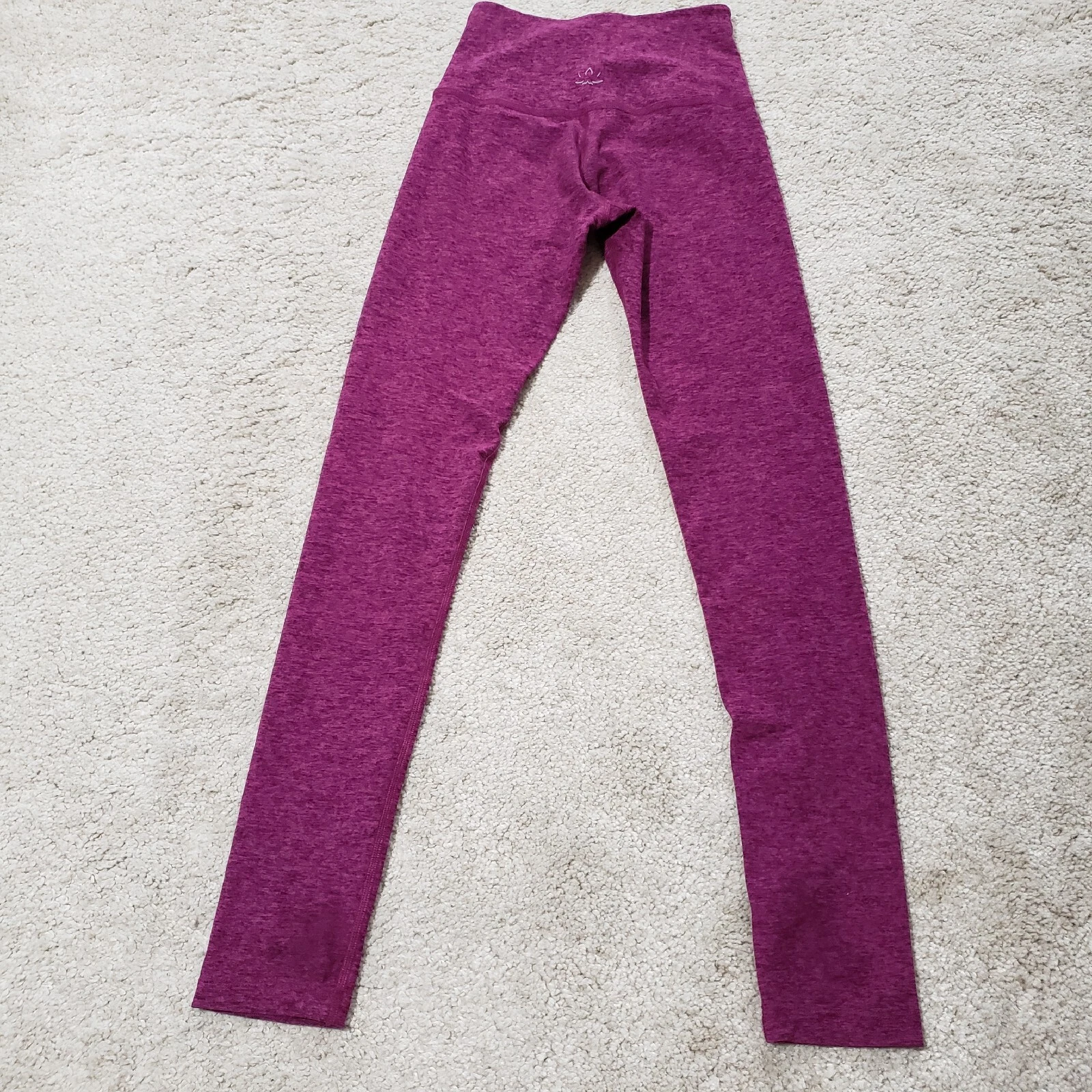 beyond-yoga full length heathered mid rise stretch leggings
