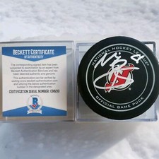 BECKETT COA WILL BUTCHER SIGNED NEW JERSEY DEVILS OFFICIAL GAME PUCK BETTMAN NHL