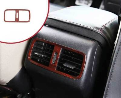 For HONDA CR-V 2012-2016 Red Wood Grain Rear Air Outlet Vent Cover Frame Trim